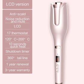Multi-Automatic Hair Curler Hair Curling Iron LCD Ceramic Rotating Hair Waver Magic Curling Wand Irons Hair Styling Tools (Plug standard: AU, Color: Pink)